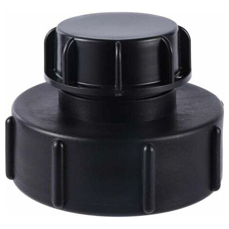 Adattatore S100x8 → S60x6 (filettatura grossa), con tappo, compatibile con serbatoi IBC, sistemi di raccolta dell'acqua piovana, rubinetti e sistemi di irrigazione - Crezuo
