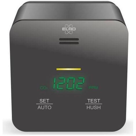 ELRO FCO2400 CO2 mètre - Qualité de l'air avec capteur NDIR pour CO2, température et humidité - avec Auto-calibrage