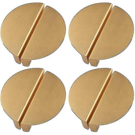 Poignées de tiroir couleur or champagne, poignées de tiroir demi-lune de 2,5 pouces (1/4)