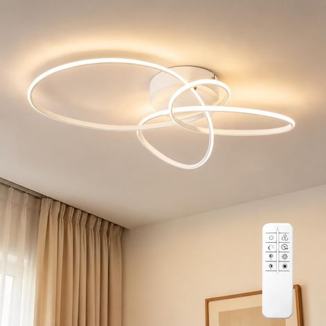 GBLY LED‑Deckenleuchte 30 W Weiß kreisförmiges Metalldesign dimmbar mit Fernbedienung für Wohnzimmer Schlafzimmer Küche Kinderzimmer (1/5)