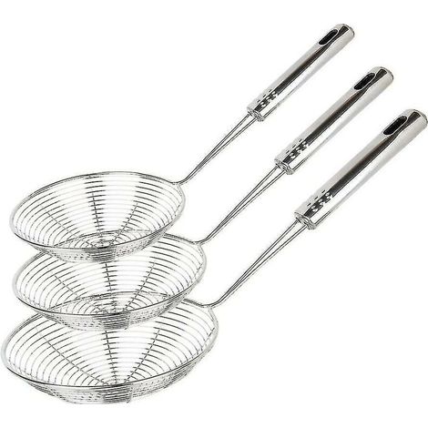 CREA Spider Strainer Skimmer Set Of 3 Asian Strainer Ladle Stainless Steel Wire Skimmer Spoon With H Z644