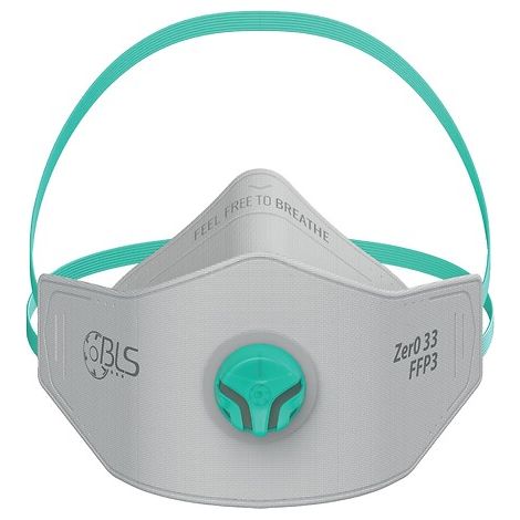 Masque jetable pliable ZERO FLAT avec valve FFP3 boîte de 8 - BLS