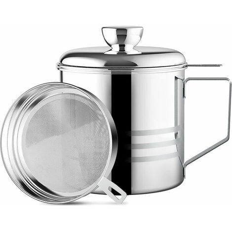 FOREHILL Edelstahl-Ölfilter, 1,2 l, Filter 304 + Edelstahl-Dichtring
