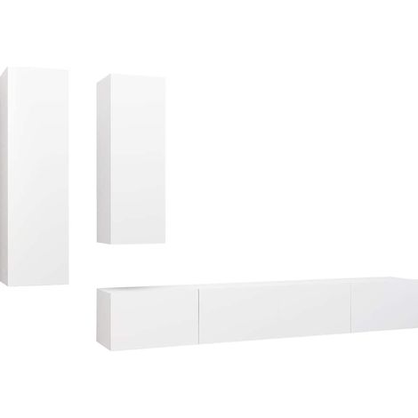 Maison Exclusive - Set de muebles de salón TV 4 piezas madera de (1/5)