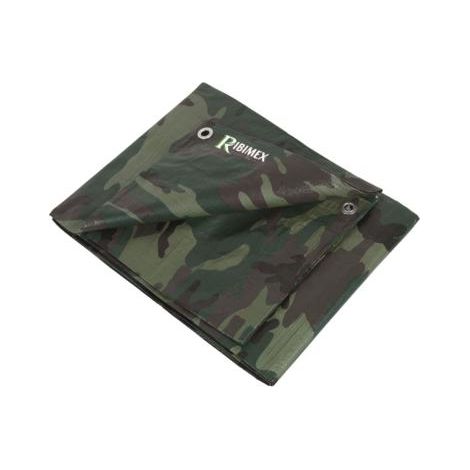 Ribiland – Bâche de protection camouflage 1,8x3 m – 130 g/m² – Traitement anti-UV – Œillets aluminium tous les 1 m pour fixation facile (1/6)
