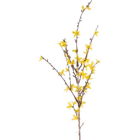 Branche de Forsythia artificiel Jaune H 88 cm 41 fleurs superbe