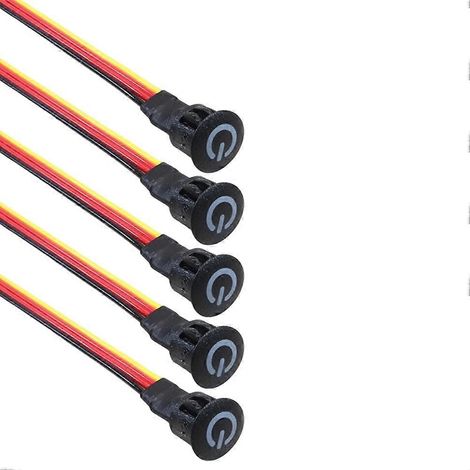 Lot de 5 interrupteurs tactiles à intensité variable pour maison connectée, compatibles avec les rubans LED DC 3,7-24 V (idéal pour placards et couloirs). (1/5)
