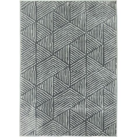 Alfombra de salón moderna lavable 170 x 120 cm gris oscuro (1/5)