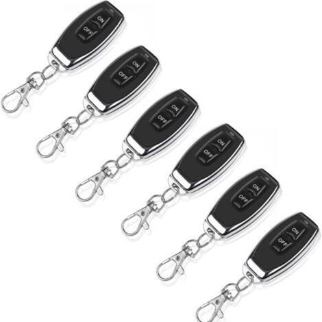 Telecomando wireless 6X 433MHz Trasmettitore Chiave Portachiavi 1527 Codice Apprendimento 2 Pulsanti