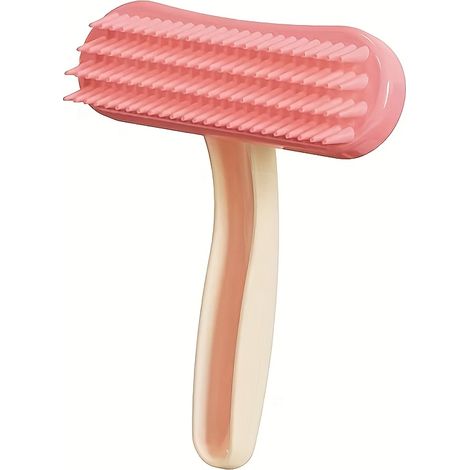 Brosse de toilettage en silicone pour animaux, à poils doux et tête en forme de cœur — Brosse de massage pour petits animaux