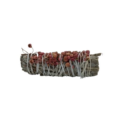 Smudge Stick - Sauge blanche et graines de Pirul- Vendu par 1 (1/2)