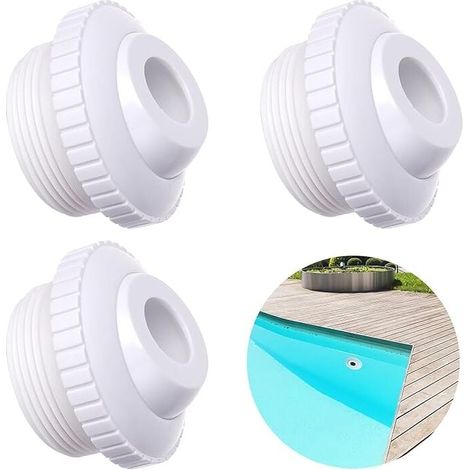 Set of 3 Pool Jet Nozzles – 3/4 inch – with 1-1/2 inch MIP Thread – YMYNY Pool Cleaning Accessories (1/4)
