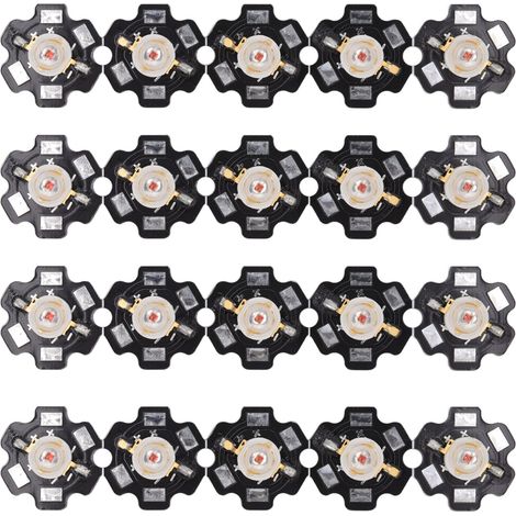 de 20 puces LED en aluminium perles lumineuses jaunes avec (1/5)