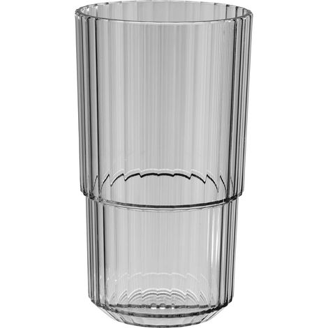 Gobelet Linea - Verre Tritan en plastique - 0,5 l - Sans BPA - Empilable, incassable - Réutilisable et passe au lave-vaisselle - 500 ml - Gris (1/5)