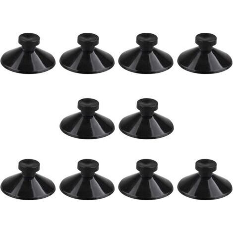 Lot de 10 ventouses en caoutchouc pour aquarium Noir 25 mm (1/3)