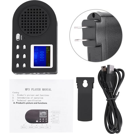 Portable MP3 Chasse aux Oiseaux Appelant Sonore Haut-Parleur Animal Chant Amplificateur (Version US) (1/5)