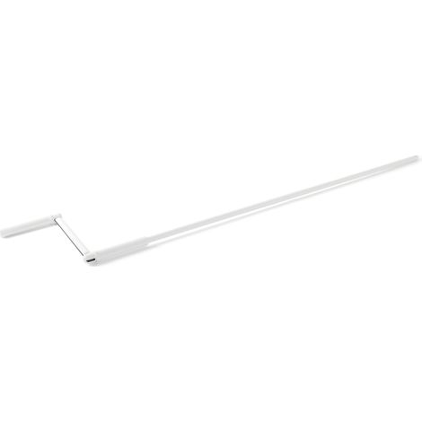 Manivelle avec poignée Ø 12.4mm acier laqué blanc Lg totale 1210mm