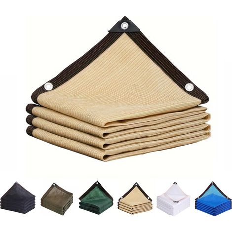 Filet d'ombrage (90% d'ombrage), toile d'ombrage pour patio, filet d'ombrage résistant aux déchirures (disponible en différentes tailles), convient aux patios, pergolas, jardins, enclos pour animaux, (1/5)