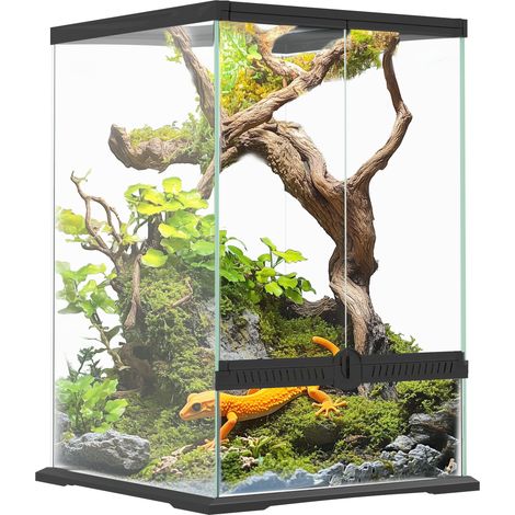 40L Vivarium for Lizards, Frogs, Snakes, Turtles, Tortoises w/ Anti-Escape Design, Ventilation (1/5)