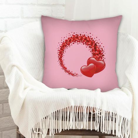 Housse de coussin carrée standard 45x45cm anti-ride pour salon chambre décoration de la saint-valentin
