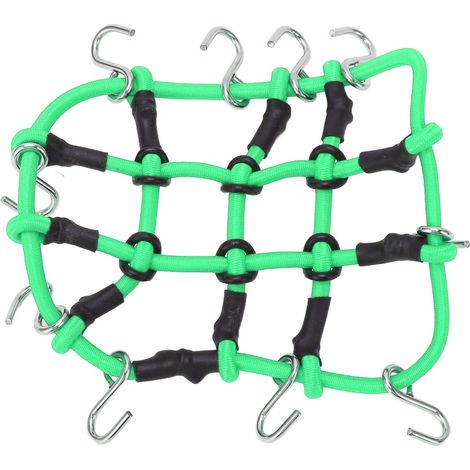 Filet élastique de toit pour voiture télécommandée Xiaomi Jimny, filet de chargement vert avec crochets pour accessoires RC. (1/5)