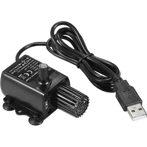 Pompe à eau USB avec filtre, mini pompe à eau ultra-silencieuse DC5V micro sans balais, étanche et submersible, pour fontaine. (1/5)