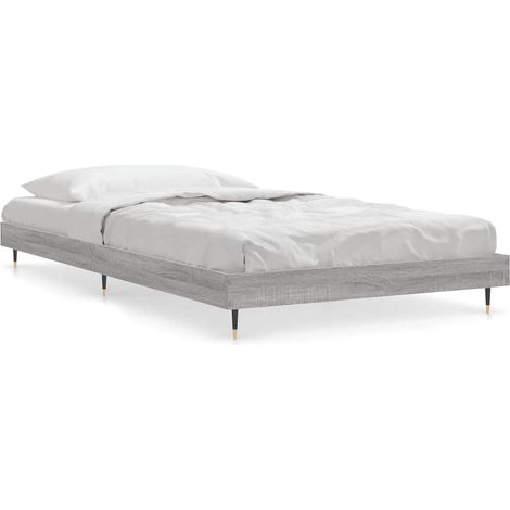 Maison Exclusive - Bettgestell Grau Sonoma 90x190 cm Holzwerkstof (1/5)