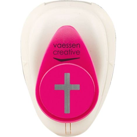 Vaessen Creative Craft Punch-Croce Perforatrice Piccola, Plastic, Rosso, 6.5 x 4.5 x 4.4 cm (1/5)