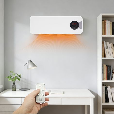 Ventilateur de Refroidissement Mural,1200 W Ventilateur Climatiseur Portable avec Télécommande,Sans Unité Extérieure,Refroidissement pour Cuisine,Chambre à Coucher