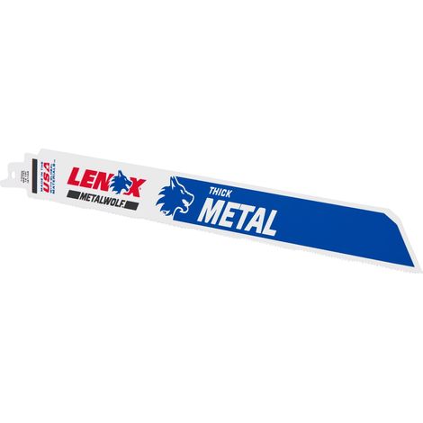 Lenox MetalWolf Wave Edge Reciprocating Saw Blade – 305 x 25 x 1.07mm, 14 TPI, Designed for Metal Cutting