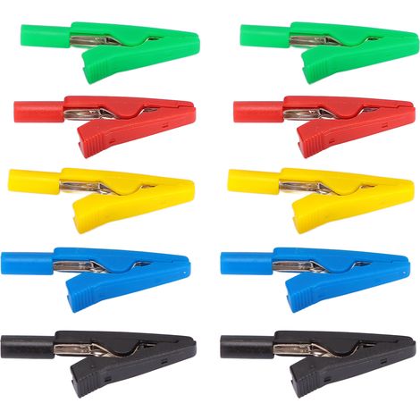 Pinces de test pour câbles électriques 30 V-60 V max. 10 A, 6 mm / 0,24 po, ouverture pour fiche banane 2 mm, instruments électroniques (1/5)