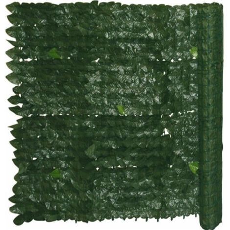 Siepe finta con foglia di edera verde anticaduta mt 3x1 per balcone giardino da veranda recinto artificiale cancello (1/5)