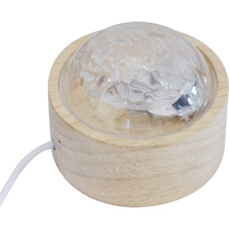 Lampe à effet d'ondulation d'eau LED USB, projection murale/plafonnier, décoration de table, éclairage dynamique pour la maison, 16 couleurs et intensité variable (1/5)