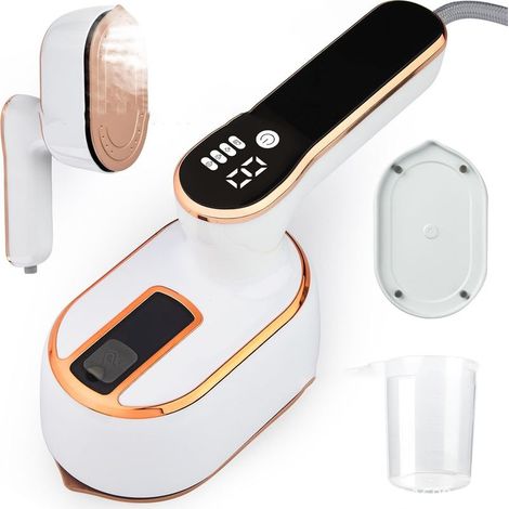 Mini Fer à repasser vapeur, Défroisseur Vapeur de Voyage 2 en 1 portable, 1000 W 15s De Chauffage Rapide, Steam Iron avec réservoir deau 100 ML (1/5)