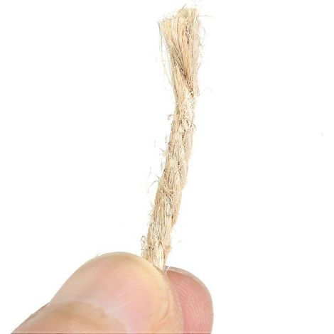 Corde de jute vintage marron de 3 mm d'épaisseur, corde de lin grossière, pour tissage à la main, 50 mètres (1/5)