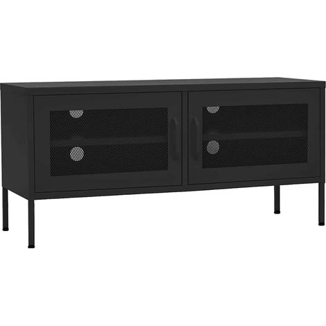 Maison Exclusive - TV-Schrank Schwarz 105x35x50 cm Stahl