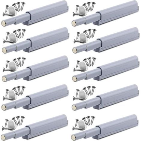 Appuyez pour ouvrir magnétique loquets Fermetures magnétiques push-open ouvre et ferme la porte avec une simple pression (10 pièces)