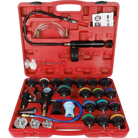 Kit de test de système de refroidissement, détection de fuites, remplissage sous vide, 28pcs (1/2)