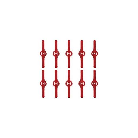 Lame plastique coupe bordure, 10 pcs Lames En Plastique Cutter Remplacer Pour ensemble doutils de coupe-herbe sans fil, remplacement de lames de coupe de tondeuse à gazon en plastique(rouge) (1/5)
