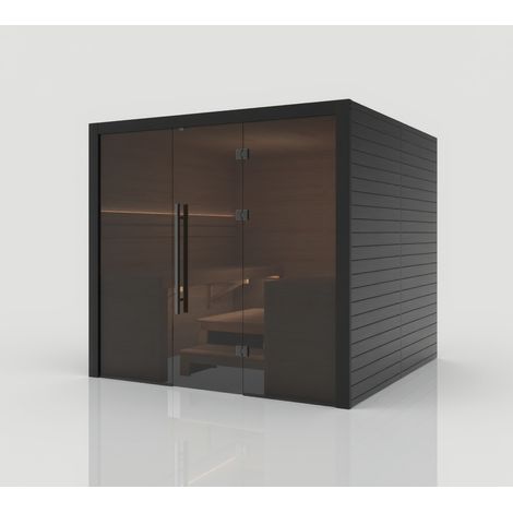 Hekla Traditional 220 Nero Sauna für 6 Personen Saunakabine 220x210x210 cm (1/5)