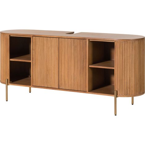 Waschbeckenunterschrank Mango 150x40x65 natur lackiert BARCELONA 551 (1/4)