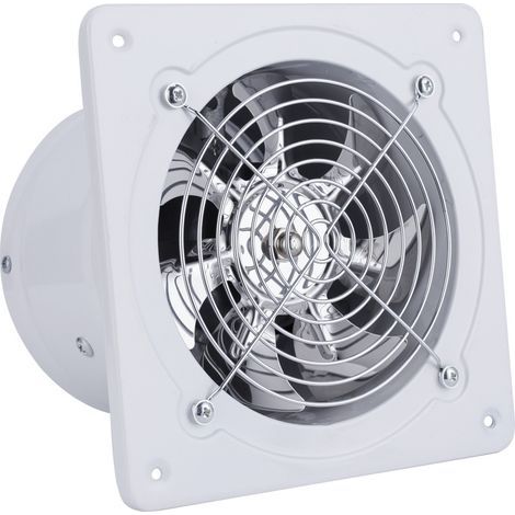 Ventilatore di scarico da 6 pollici, aspiratore silenzioso a parete per bagno, garage, cucina, 40 W, 220 V, flusso d'aria 600 m³/h, bianco (1/5)