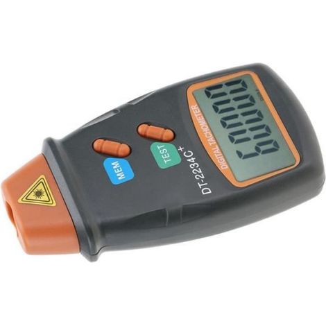 Tachymètre Photo - Mesure Non Contact 2 5 À 99 999 Tr Min - Résolution 0 1 Tr Min - Écran LCD 5 Chiffres - Alimentation Pile 9 V - 1 Pièce (1/4)