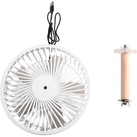 Ventilateur rafraîchissant pour animaux de compagnie, idéal pour l'été. Ventilateur extérieur anti-rongement pour cages de lapins et chinchillas. Vitesse de ventilation réglable. (1/5)