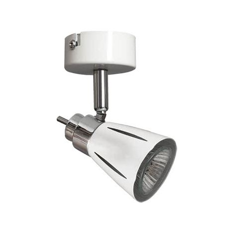 FABRILAMP Foco Color Blanco. 1xGU10 Bombilla Halógena Incluida.