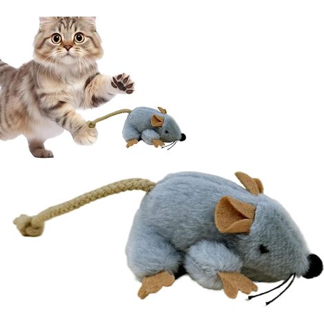 Cute Furry Mouse, Compact Play Ball, Built-in Sound Game, Reusable Indoor Outdoor Pet Entertainment, Fun Daily Ground Activity Kit, Cat Toy for Cats, School, Carnival (1/5)