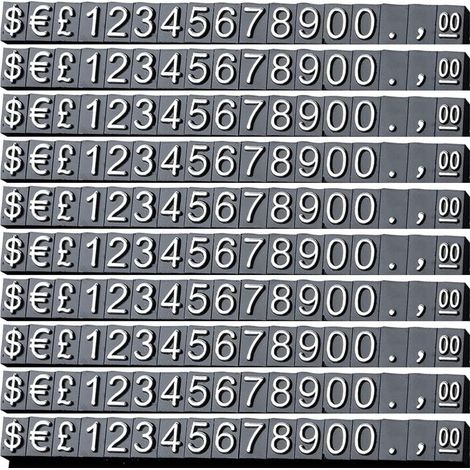 Juego de 170 cubos ajustables para mostrar precios de joyería, relojes, anillos y precios en dólares, color negro.