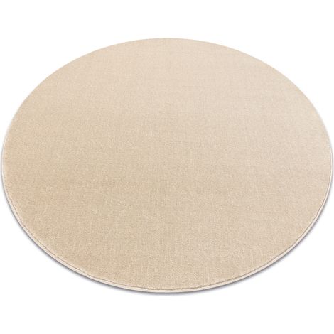 Teppich rund SEDUCTION creme 34 weich, langlebig, Schlafzimmer, Hotel beige rund 100 cm