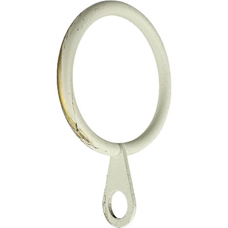 ANELLO PER SCORRITENDA col. avorio oro - Ø 12 mm  cf. 6 pz  - ERREBI