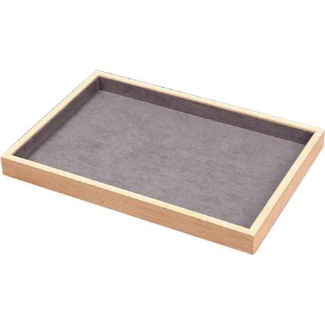 Schmuckschubladen-Organizer mit Holzrahmen, stapelbar, glatte Oberfläche, ideal für die Aufbewahrung im Familienzimmer oder Ankleidezimmer, klassisches Design-Style A (1/5)